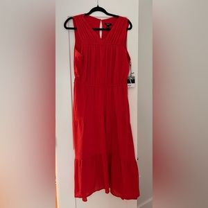 Simply Vera Vera Wang Red Midi Dress NWT Large
